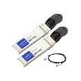 thumbnail image 1 of AddOn - 10GBase-CU direct attach cable - TAA Compliant - SFP+ (M) to SFP+ (M) - 33 ft - twinaxial - active - for Dell Networking C1048, S5000, S6010; PowerEdge T330; Dell EMC Networking S4048, X1052, 1 of 9