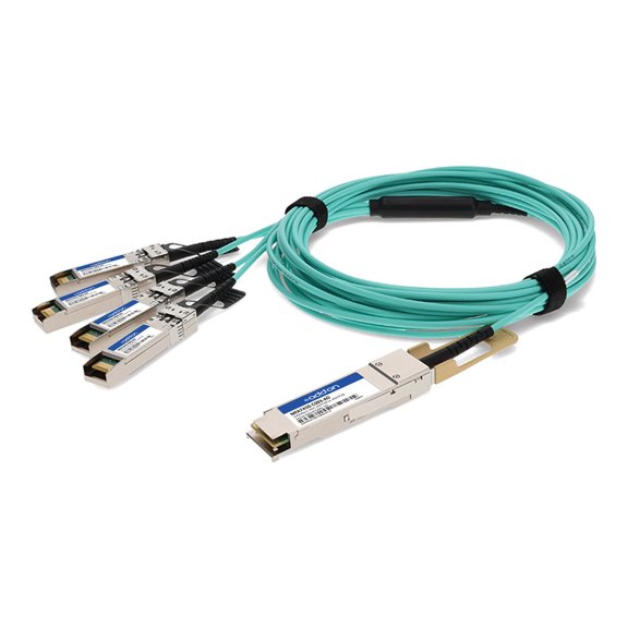 AddOn - 100GBase-AOC direct attach cable - TAA Compliant - QSFP28 to SFP28 - 3 m - fiber optic - active