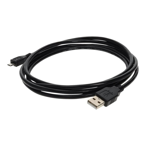 AddOn USB To M-USB 2.0 B Male To Male Cable Black
