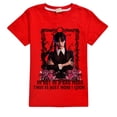 thumbnail image 1 of Addams Family Wednesday T-Shirt Summer Girls Cartoon Tops Sweatshirt for Kids Graphic Clothing Youtube Gifts, 1 of 2