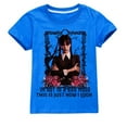 thumbnail image 1 of Addams Family Wednesday T-Shirt Summer Girls Cartoon Tops Sweatshirt for Kids Graphic Clothing Youtube Gifts, 1 of 2