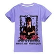 thumbnail image 1 of Addams Family Wednesday T-Shirt Summer Girls Cartoon Tops Sweatshirt for Kids Graphic Clothing Youtube Gifts, 1 of 2