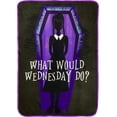thumbnail image 1 of Silver Buffalo Wednesday The Addams Family What Would Wednesday Do 45" x 60" Fleece Throw, Soft and Cozy Blanket, 180 GSM, 1 of 5