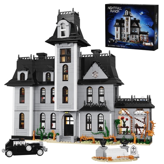 Addas Family Building Block Sets Gothic Haunted House Halloween Christmas sets for Home Decor