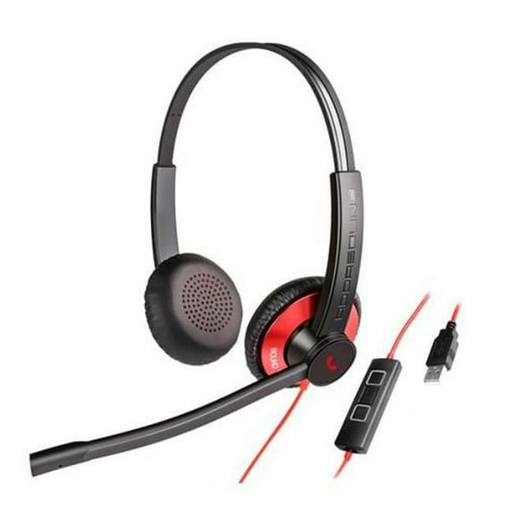 Addasound EPIC-512-RD Binaural Noise Cancelling Call Control USB Wired Headset