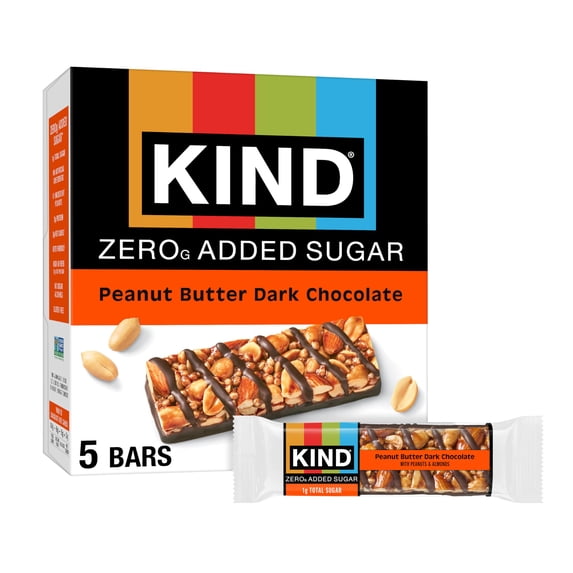 Added Sugar Healthy Snacks Bars Peanut Butter Dark Chocolate Gluten Free High Fiber Keto 5G Prote...