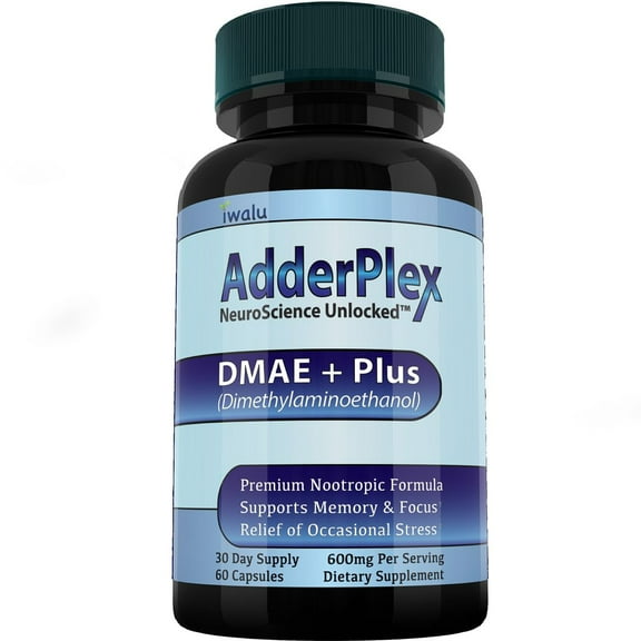 AdderPlex | Brain Supplements for Memory & Focus | Nootropic with Bacopa Monnieri, Ginkgo Biloba & Rhodiola | Caffeine-Free Mental Clarity & Cognitive Support | 60 Capsules | NSF Certified & USA Made