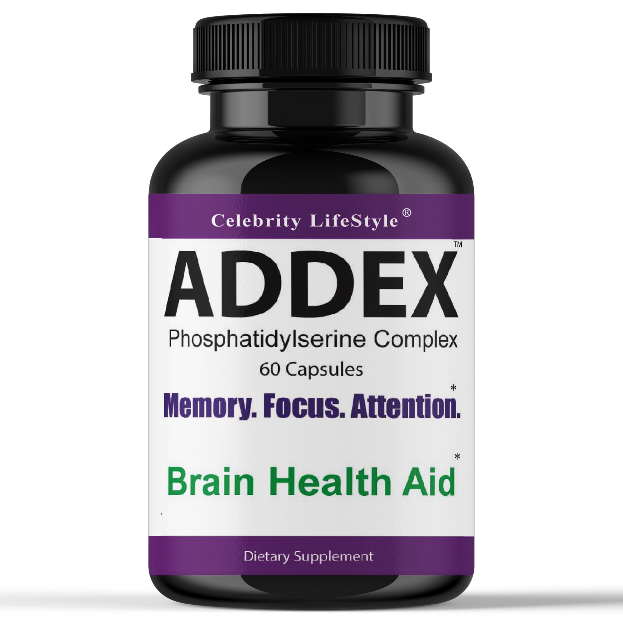 Addex Brain Booster Vitamins for Men & Women, Support Memory and Focus -  Improve Brain Focus, Clarity & Memory Supplements for Seniors & Adults,  Energy & Mood Booster 60 Count 