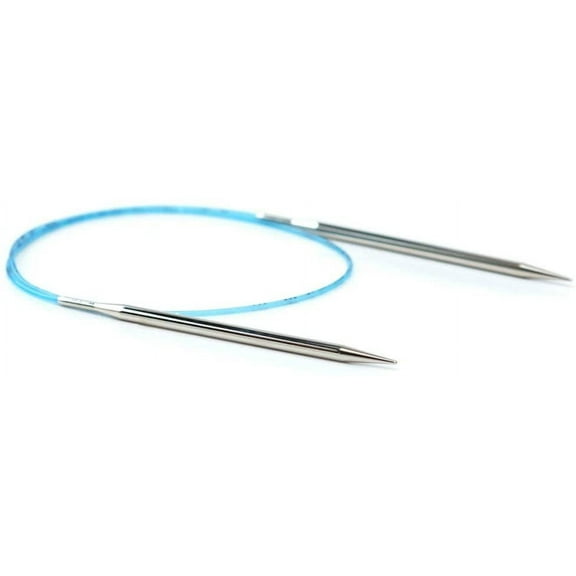 Addi Circular Turbo Rocket Lace Skacel Blue Cord 32 inch Knitting Needles, Size US 1 (2.50 mm)