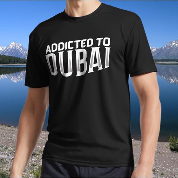 Addicted To Dubai, Love, UAE Active T-Shirt Logo TEE T-Shirt Funny Size S to 5XL
