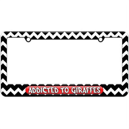 Addicted To Giraffes License Plate Tag Frame, Multiple Colors