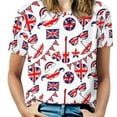 Addicted To London Union Jack Icons Pattern Women Zipper Sexy Printed