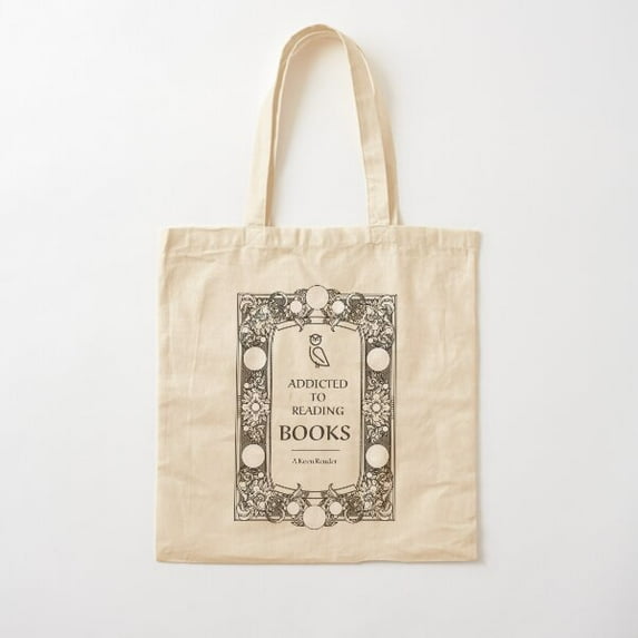 Addicted To Reading Books A Keen Reader Cotton Tote Bag Canvas Tote Bag, Family Gift For Mother, Her