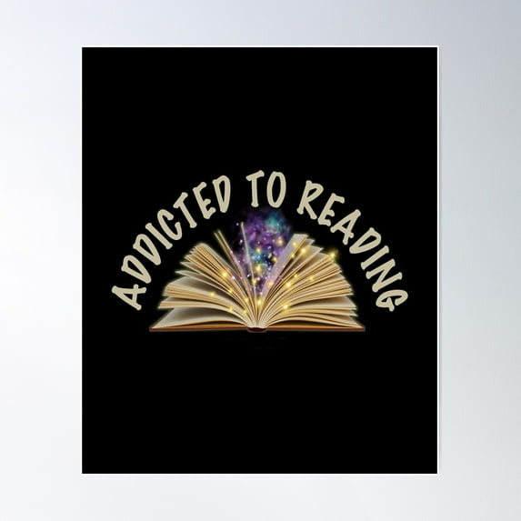 Addicted To Reading Poster Wall Art, Modern Wall Decor For Living Room Bedroom, 16x24 UNFRAMED