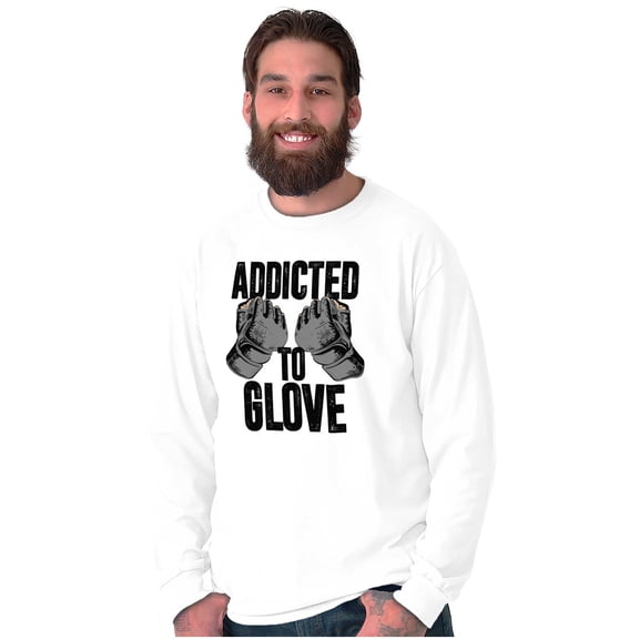 Addicted to Glove Fighter Athlete Long Sleeve TShirt Men Women Brisco Brands S