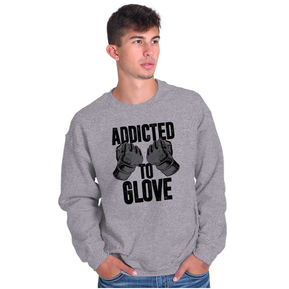 Addicted to Glove Fighter Athlete Sweatshirt for Men or Women Brisco Brands M