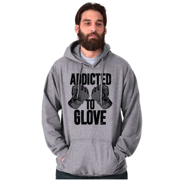 Addicted to Glove Fighter Athlete Unisex Plus Fleece Graphic Hoodie Brisco Brands 5X