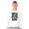 thumbnail image 1 of Addicted to Glove Fighter Athlete Unisex Plus Fleece Graphic Sweatshirt Brisco Brands 2X, 1 of 5