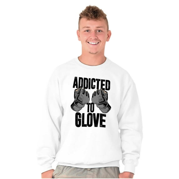 Addicted to Glove Fighter Athlete Unisex Plus Fleece Graphic Sweatshirt Brisco Brands 2X