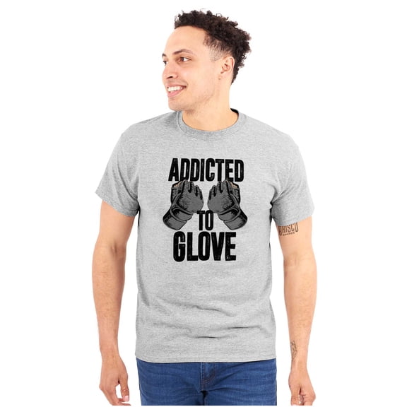 Addicted to Glove Fighter Athlete Plus Size Crewneck Graphic Tee Shirt Brisco Brands 2X