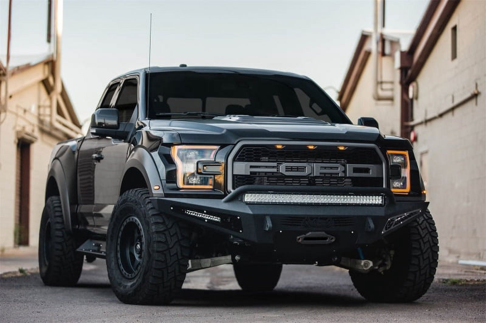 Addictive Desert Automotive Front Bumper with Winch Mount for ford F150 Raptor, Black