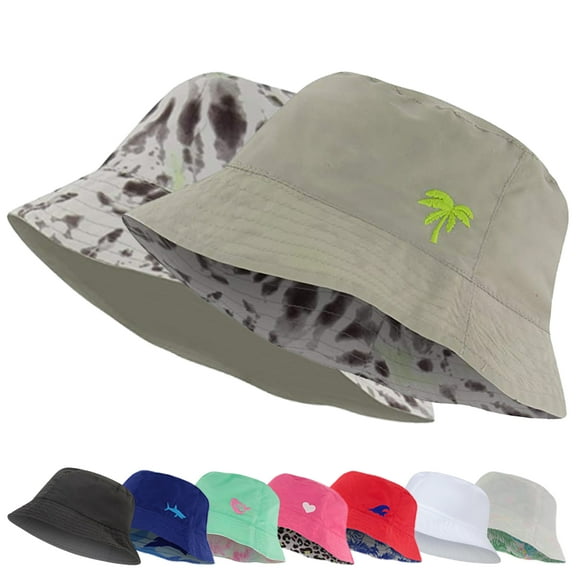 Addie & Tate Unisex Grey Reversible Bucket Hat for Kids 7-10 Years Old