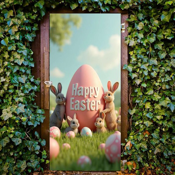 Adding Holiday Easter Animal Print Door Curtains Fashionable Design and Exquisite Craftsmanship Will Give You Unique Spring Experience