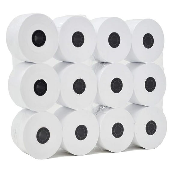 Adding Machine Tape Rolls - 2 1/4 x 150 ft White Paper - 100 Pack - Register Tape for Calculators, Adding Machines & Printing
