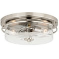 thumbnail image 1 of Addison 15-in W Satin Nickel Flush Mount Ceiling Light Fixture Clear Glass, 1 of 10