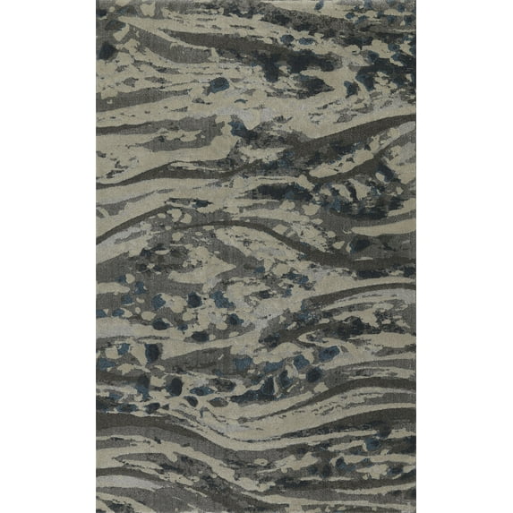 Addison Atlas Abstract Waves Blue Area Rug 33X51