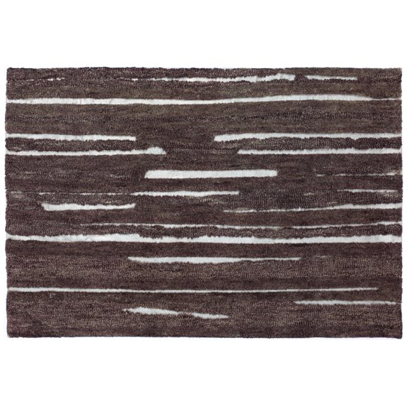 Addison Dazzle Modern Hand Spun Eggplant Wool and Metallic Area Rug
