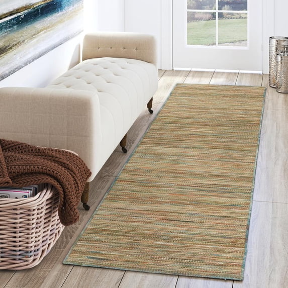 Addison Denver Hand Loomed Flatweave Multi 2閳?" x 7閳?" Runner Rug
