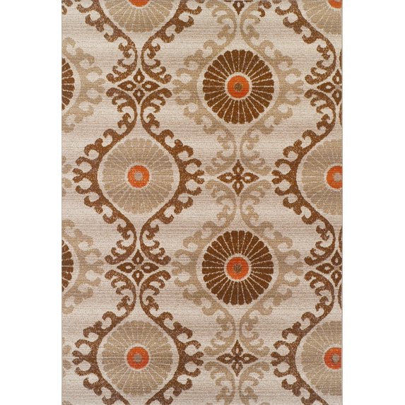 Addison Freeport Indoor/Outdoor Boho Medallion Brown Area Rug