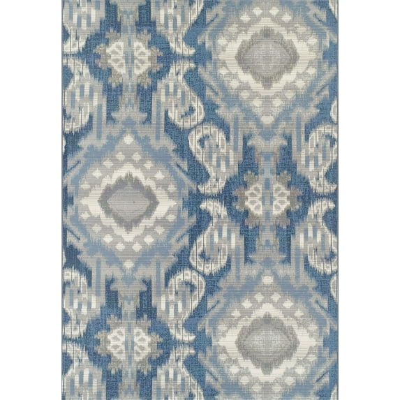 Addison Freeport Indoor/Outdoor Ikat Blue Area Rug