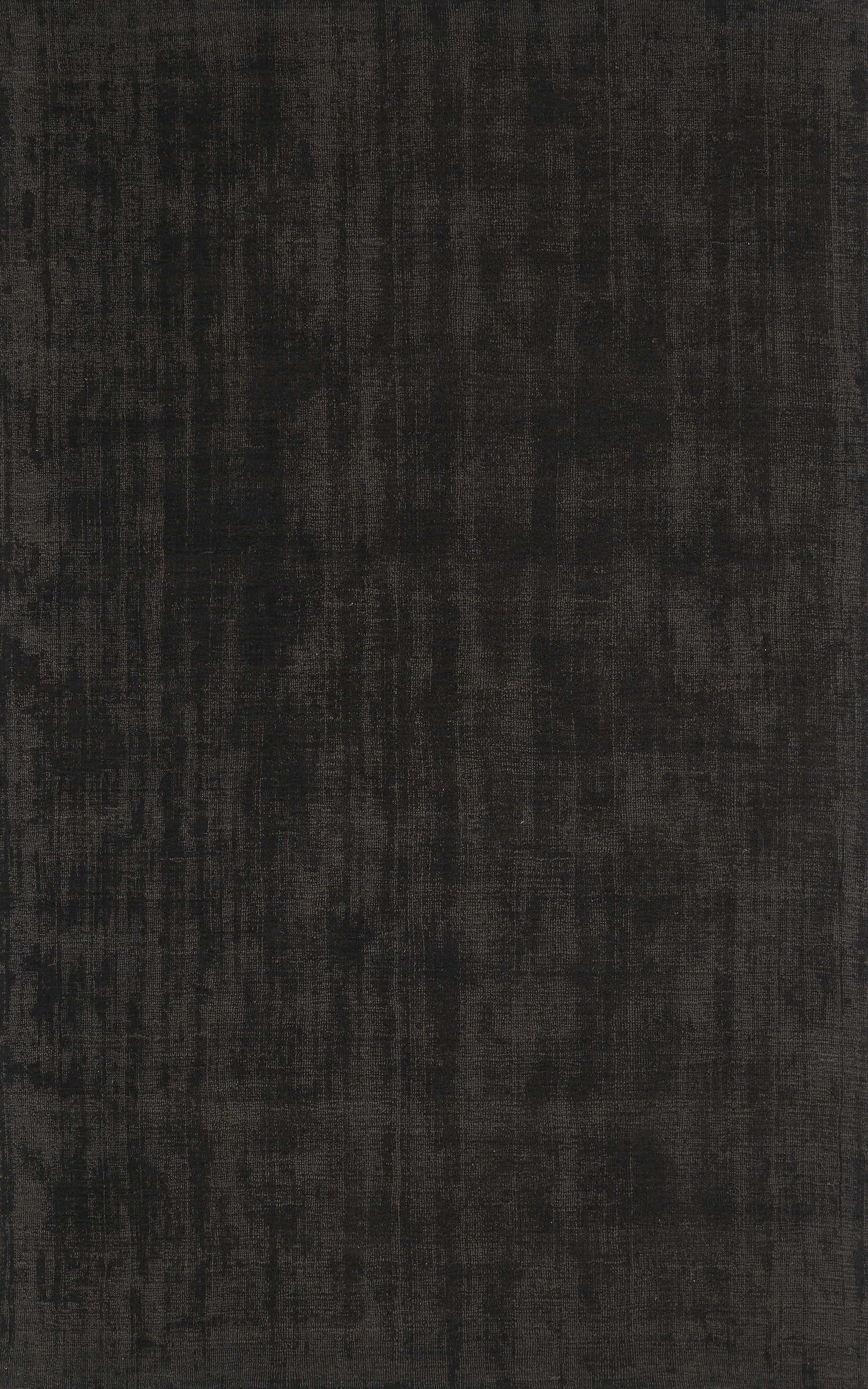 Garrett Solid Brown Hand Loomed Wool and Viscose Area Rug 3'6" x 5'6"