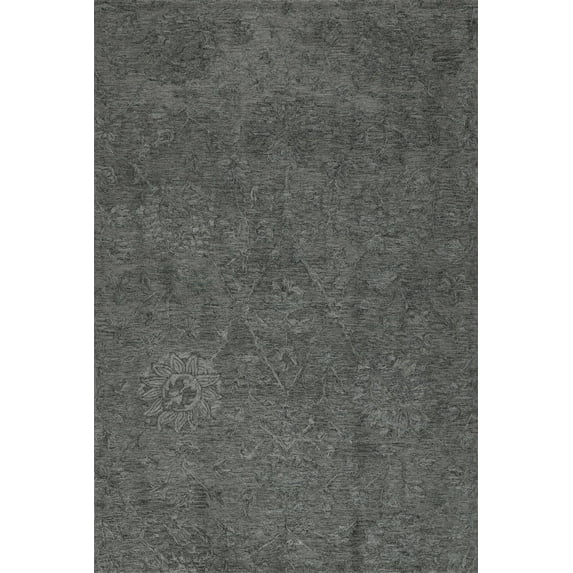 Addison Harlow Vintage Hand Tufted Charcoal Wool Area Rug