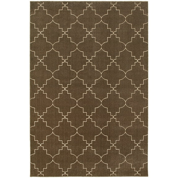 Addison Heights Evans Geometric Brown/Ivory Rug