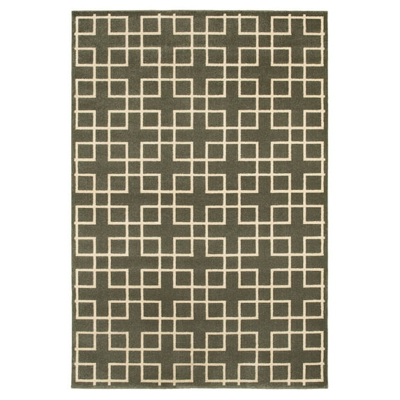 Addison Heights Evans Geometric Grey/Ivory Rug