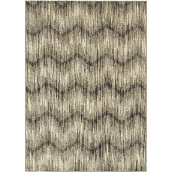 Addison Heights Highlands Chevron Transitional Area Rug, Gray