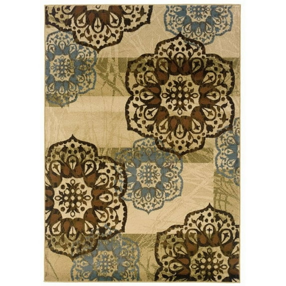 Addison Heights Hudson Holden Floral Transitional Area Rug, Beige