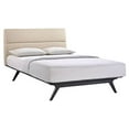 thumbnail image 1 of LexMod Addison King Wood Bed in Black Beige, 1 of 5