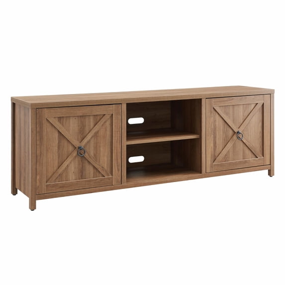 Evelyn&Zoe Granger Rectangular TV Stand for TV's up to 75" in Golden Oak