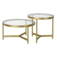 thumbnail image 1 of Evelyn&Zoe Quentin 30" Wide Round Coffee Table in Brass, 1 of 7