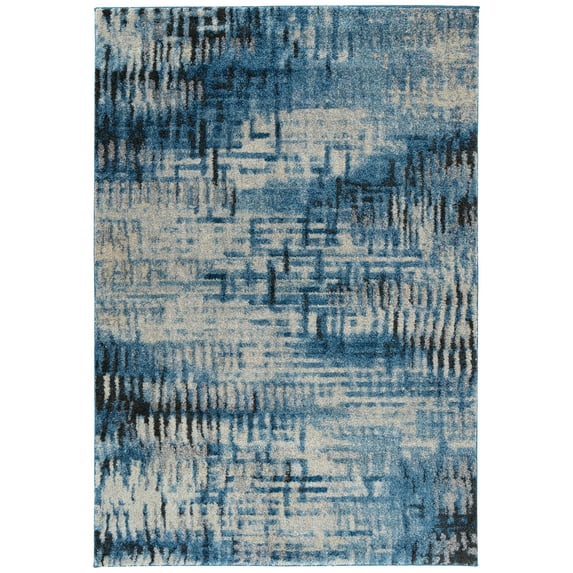 Addison Plano Abstract Stripes Blue Area Rug