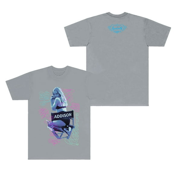 Addison Rae Album Cover T-Shirts Streetwear Tee Women Men Fashion Crewneck Short Sleeve