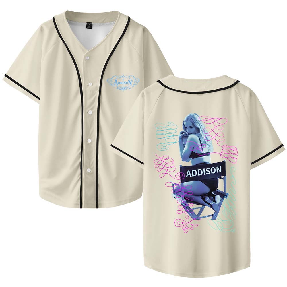 Addison Rae Album The Addison Tour 2025 Merch Baseball Jersey Shirt V ...