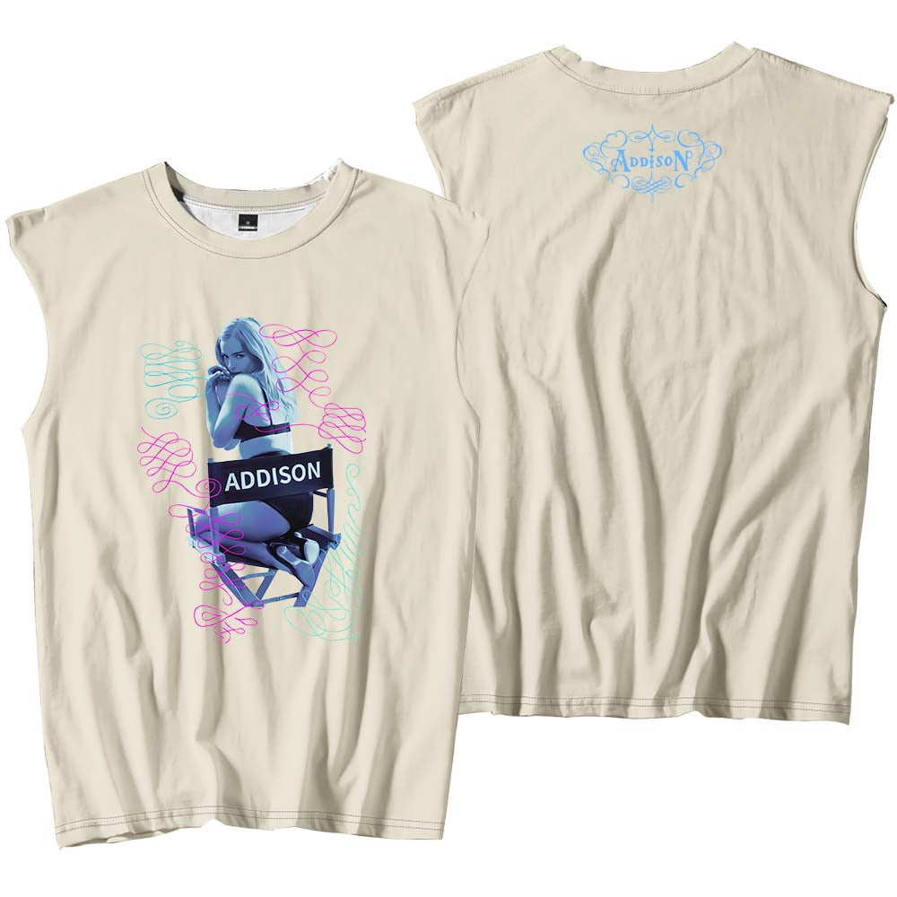 Addison Rae Album The Addison Tour 2025 Merch Tank Tops Sleeveless T ...