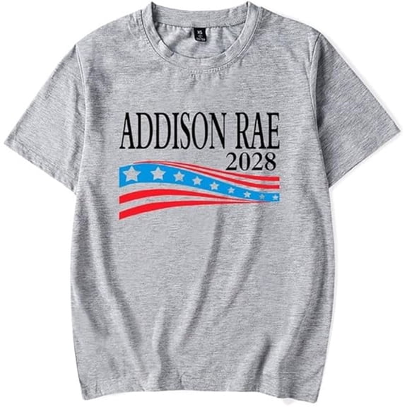 Addison Rae For President 2028 Printed T-shirt Cool Short-sleeved Unisex Classic Street Wear
