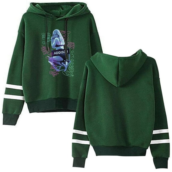 Addison Rae Hoodies Sweatshirt Men Women Long Sleeve Pocketless Parallel Bars Sleeve Hooded