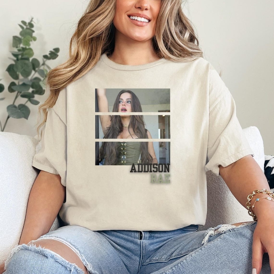 Addison Rae Inspired Vintage Fan Shirt Retro Trendy Graphic Tee ...
